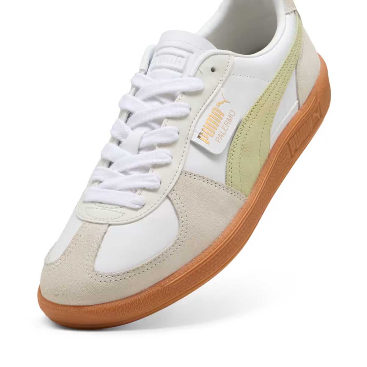 Palermo Leather 'Puma White Pistachio Green'