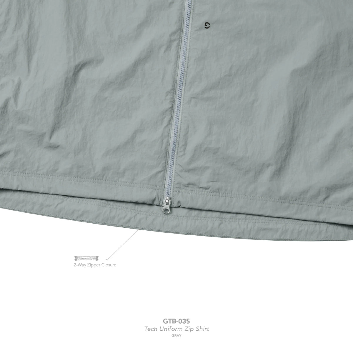 + TIGHTBOOTH Tech Uniform Zip Shirt 'Grey'