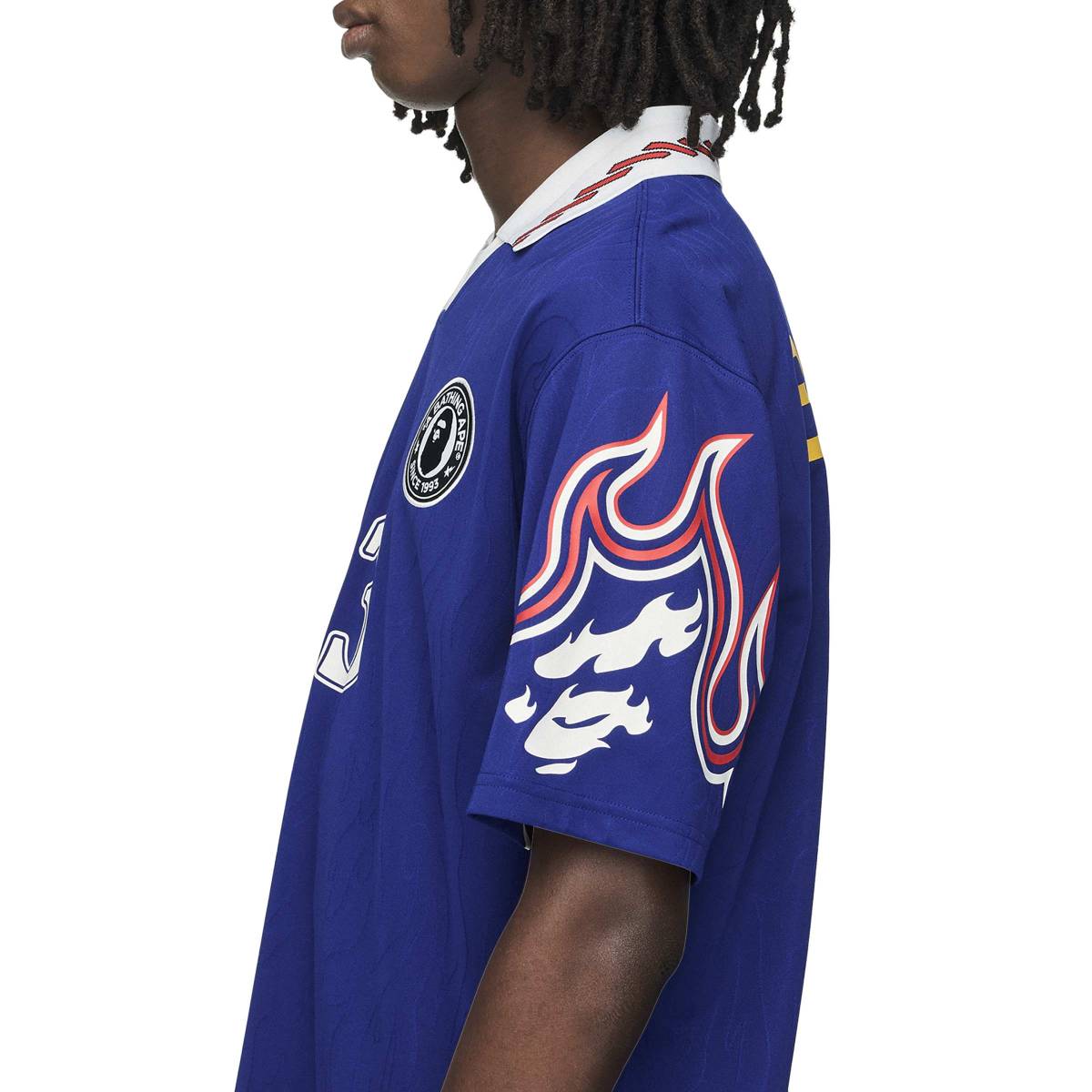 + BAPE SSL Flame Jersey Japan Blue'