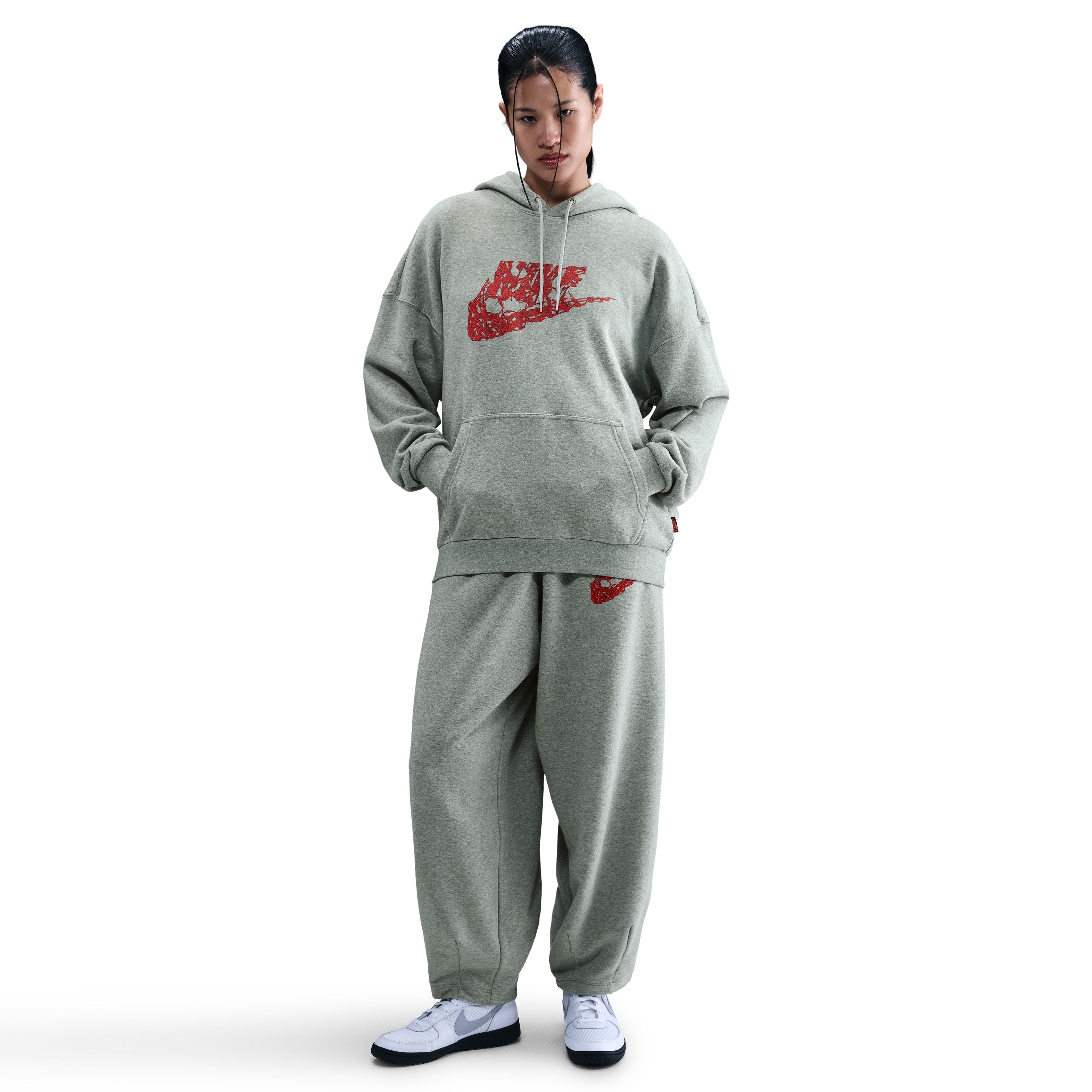 + Stranger Things Oversized Hoodie 'Dark Grey Heather'