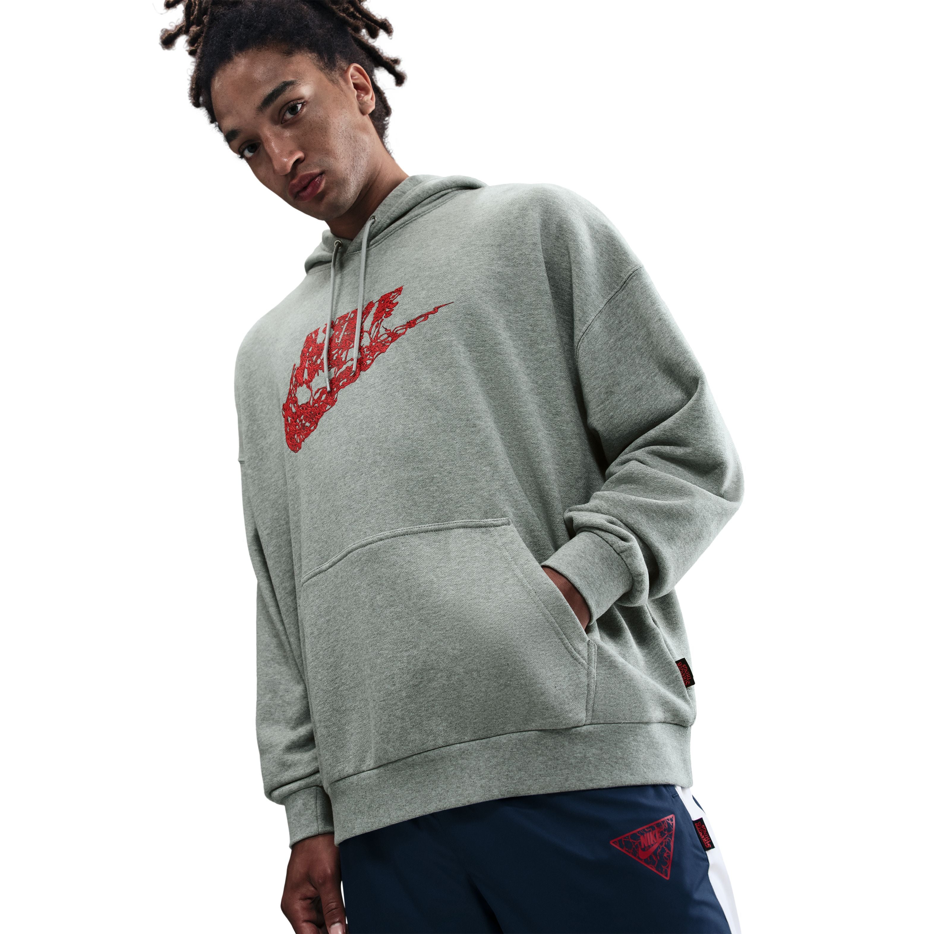 + Stranger Things Oversized Hoodie 'Dark Grey Heather'