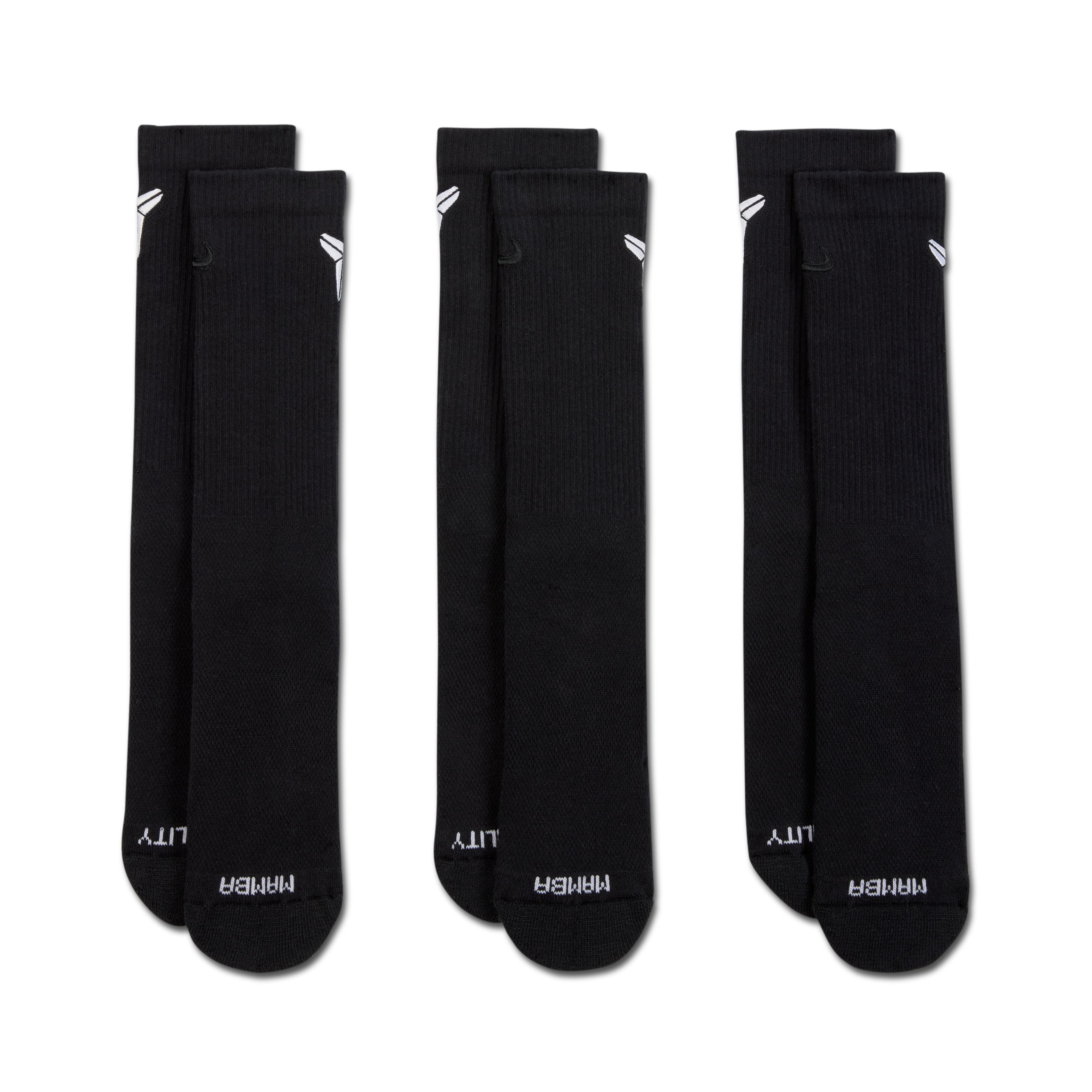 Kobe Everyday Elevated Crew Socks 'Black'