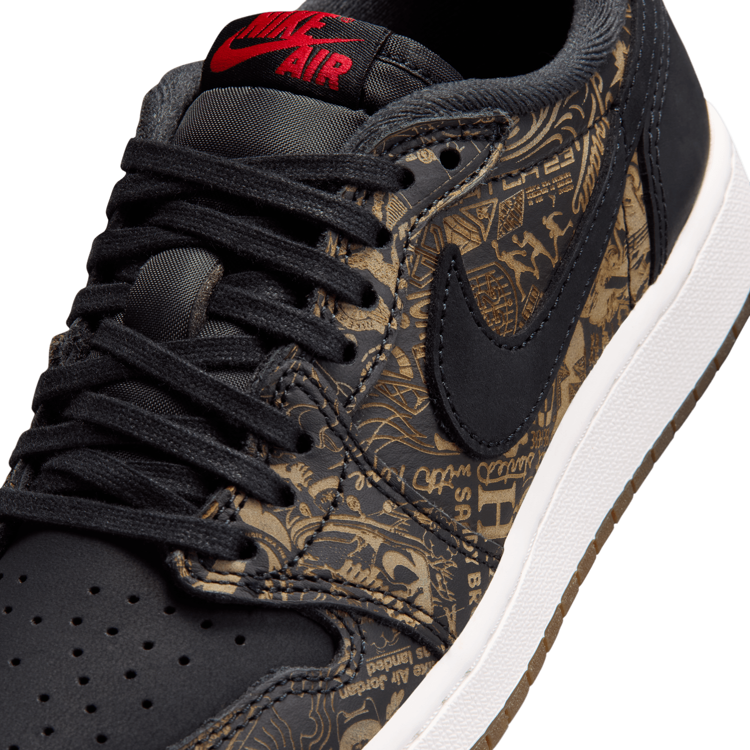 Kids Air Jordan 1 Retro Low OG 'Laser Black'