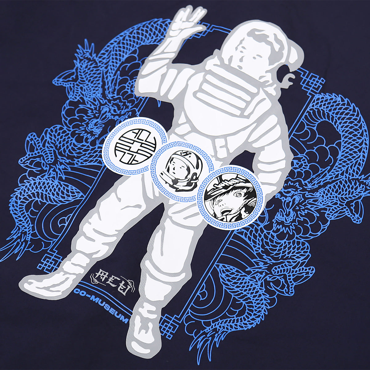 + Jahan Loh + Co-Museum + ACU Shanghai Moon Landing Reversible Coach Jacket 'Black Blue'