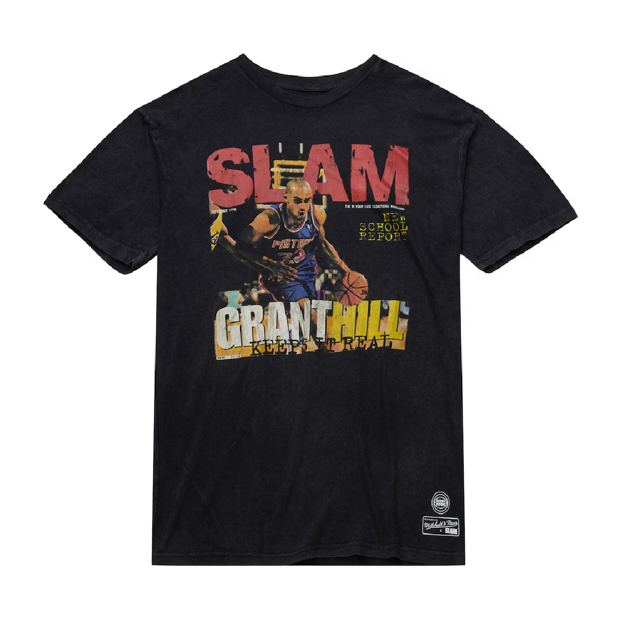 NBA Slam T-Shirt Grant Hill Detroit Pistons 'Black'