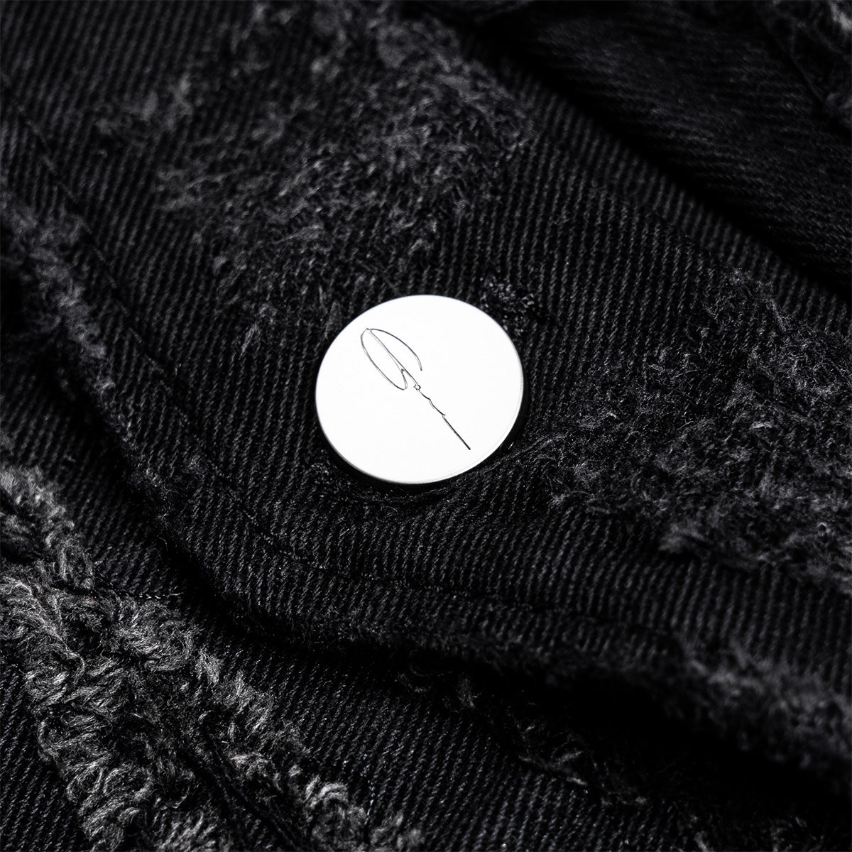 Destroyed Washed Denim Jacket 'Black'