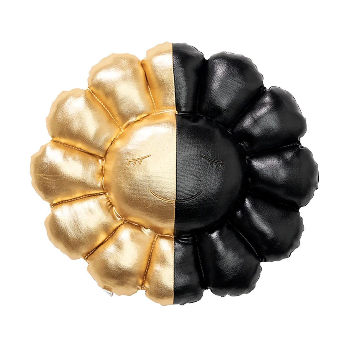 + Hikaru Flower Cushion 60cm 'Black Gold'