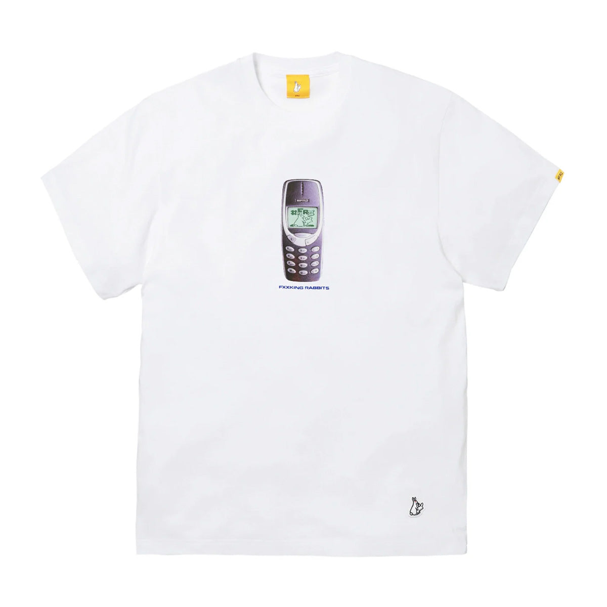Rabbits Phone Tee 'White'