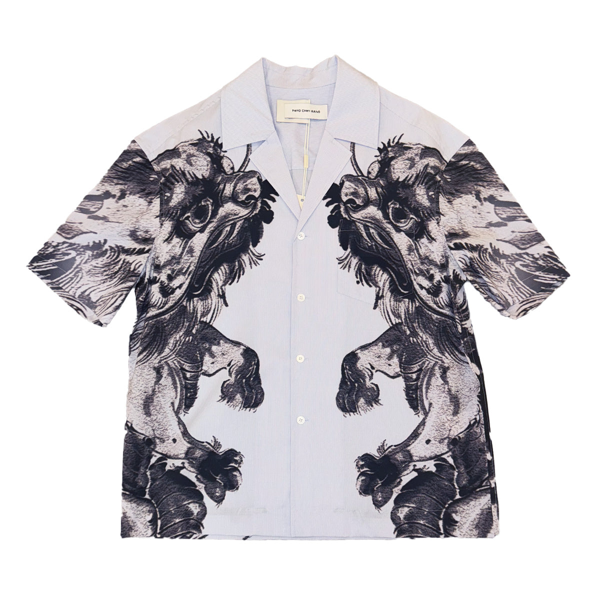 Creature Printed S/S Shirt 'Blue Print'