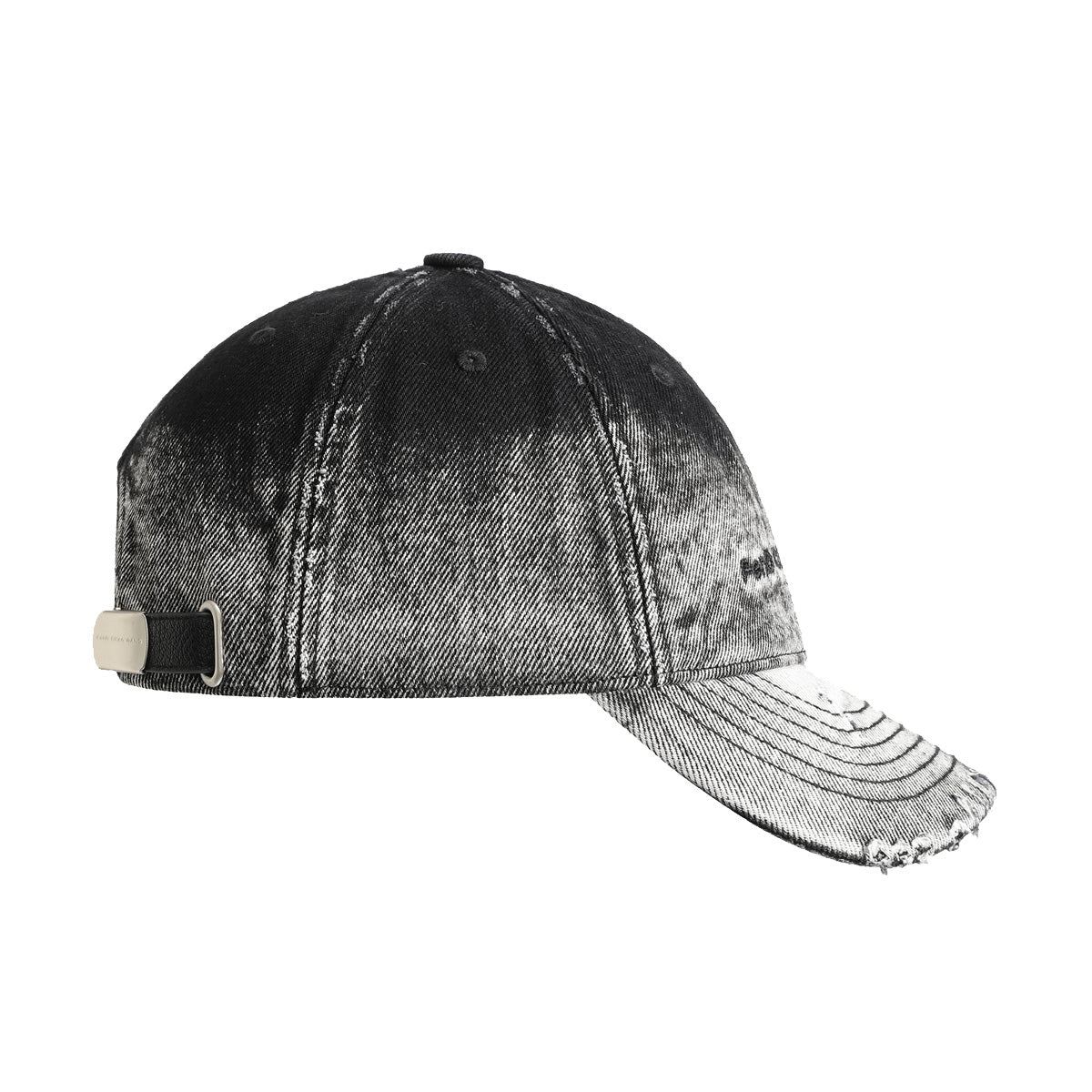 Gradient Aged Baseball Cap 'Black White'