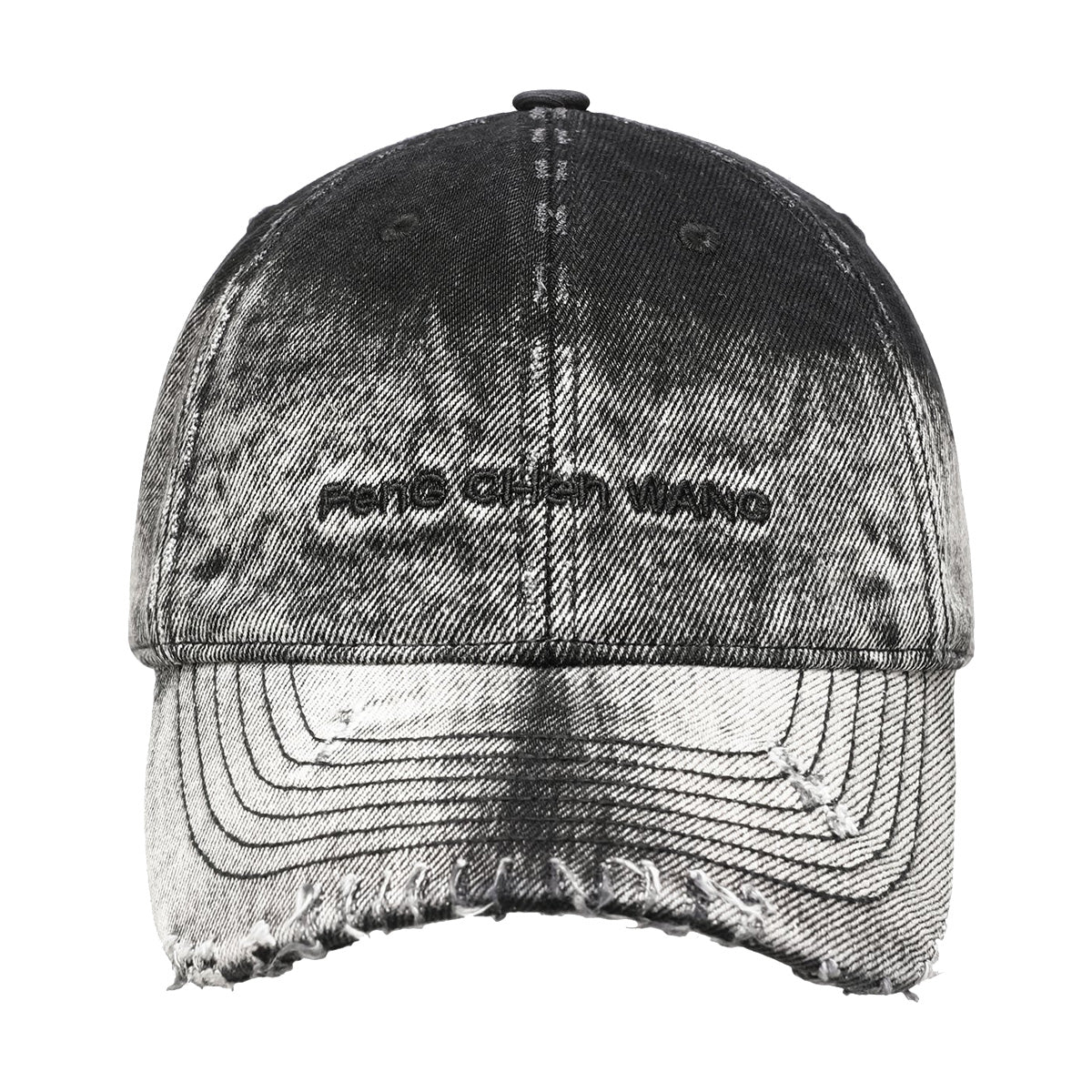 Gradient Aged Baseball Cap 'Black White'