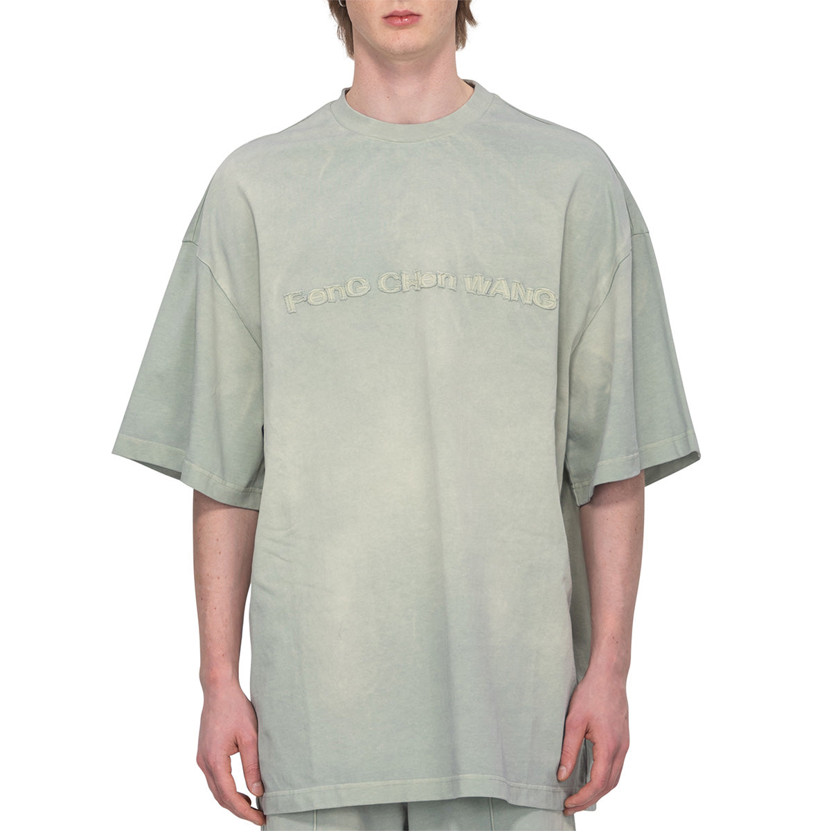 Tie-Dye Oversized Logo Tee 'Cyan'