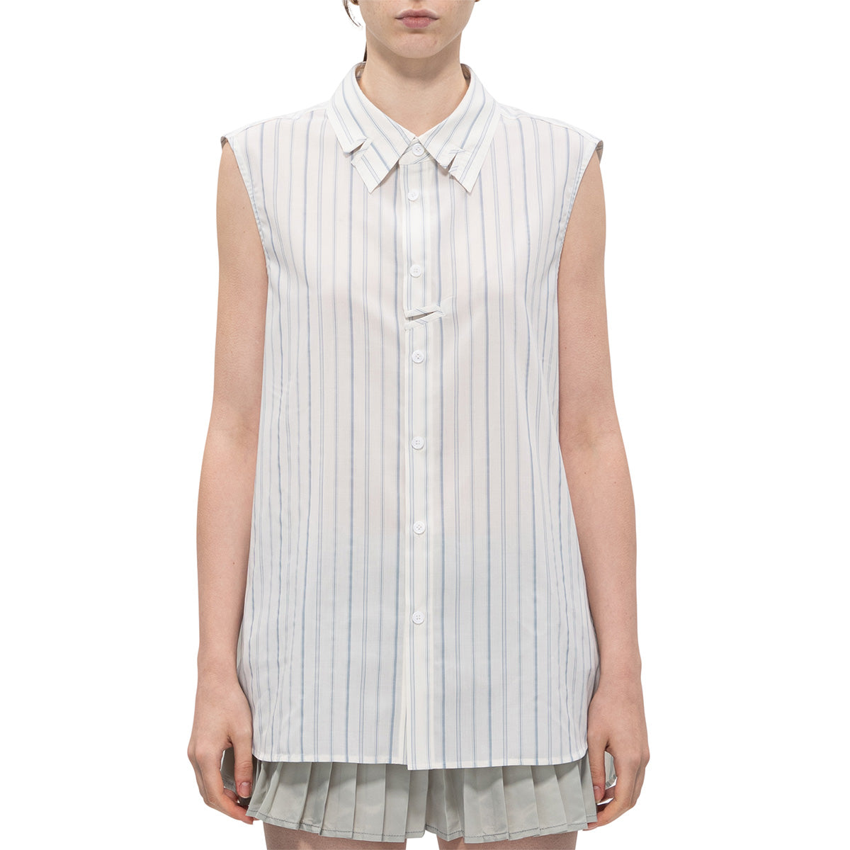 Sleeveless Shirt 'White'
