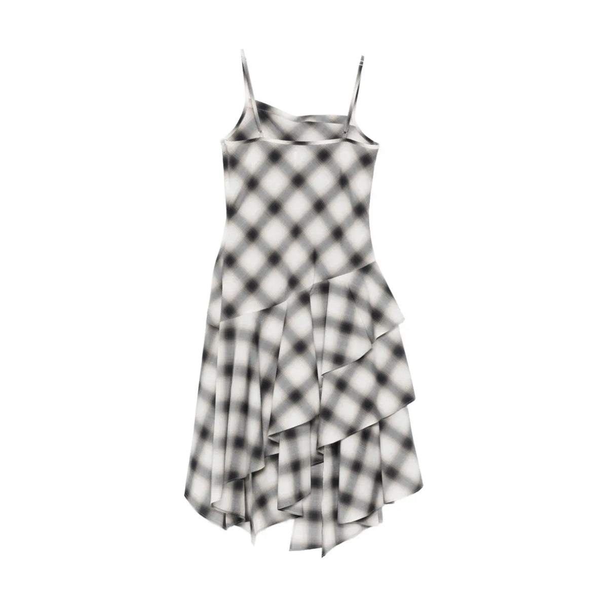 Ruffle Midi Dress 'Black Check'