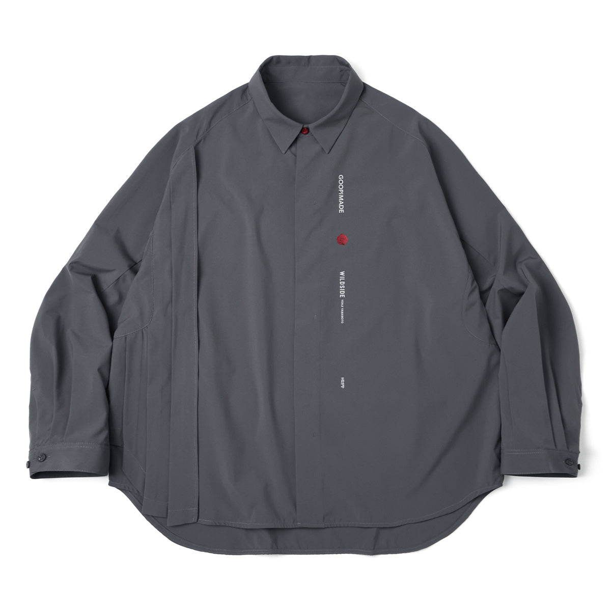 + WILDSIDE Yohji Yamamoto Pleat Formal Shirt 'Grey'