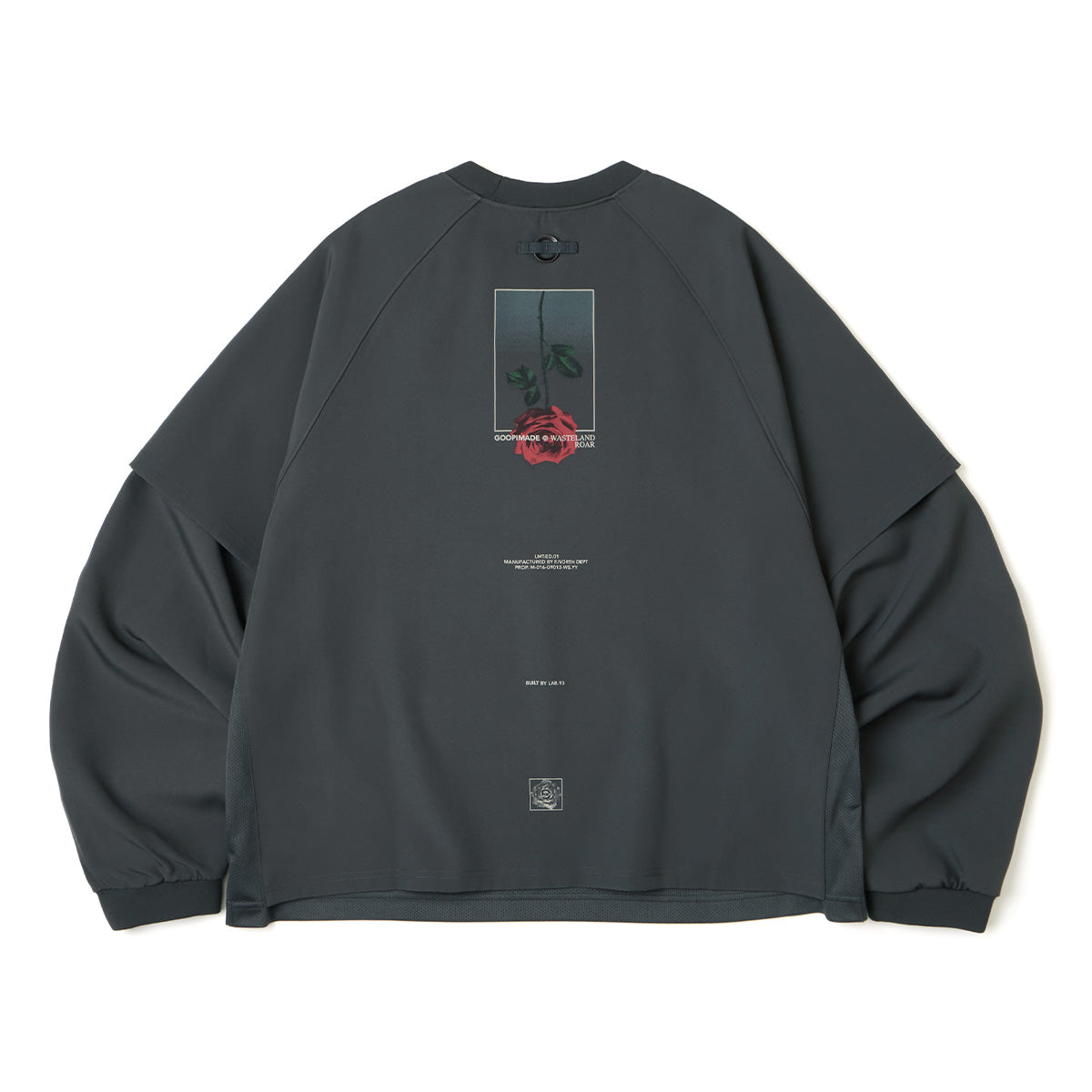 + WILDSIDE Yohji Yamamoto ROSE Logo Sweatshirt 'Grey'