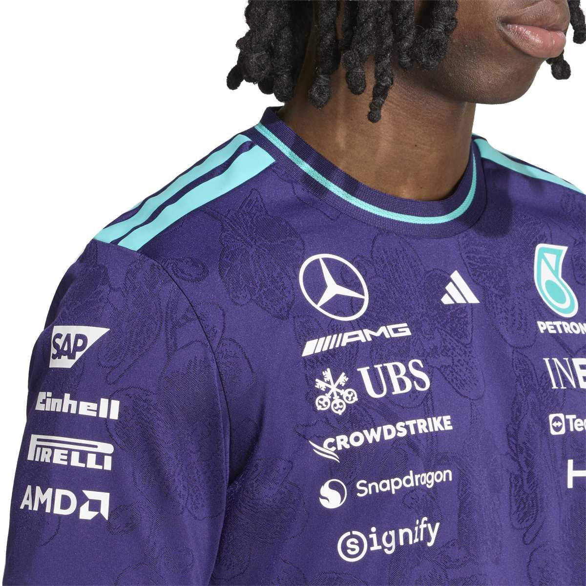 + Mercedes-AMG Petronas F1 Team Vanda Bloom Authentic Driver Jersey 'Dark Purple'