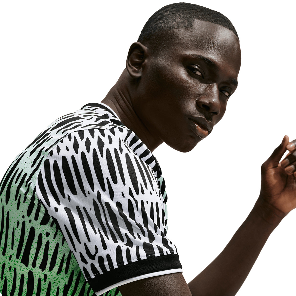 + Slawn + Nigeria Dri-FIT X2 Academy Pro Soccer Top 'Black White'