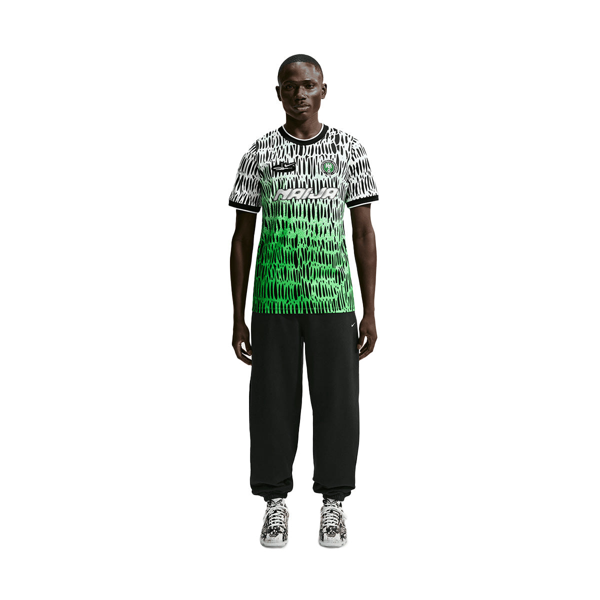 + Slawn + Nigeria Dri-FIT X2 Academy Pro Soccer Top 'Black White'