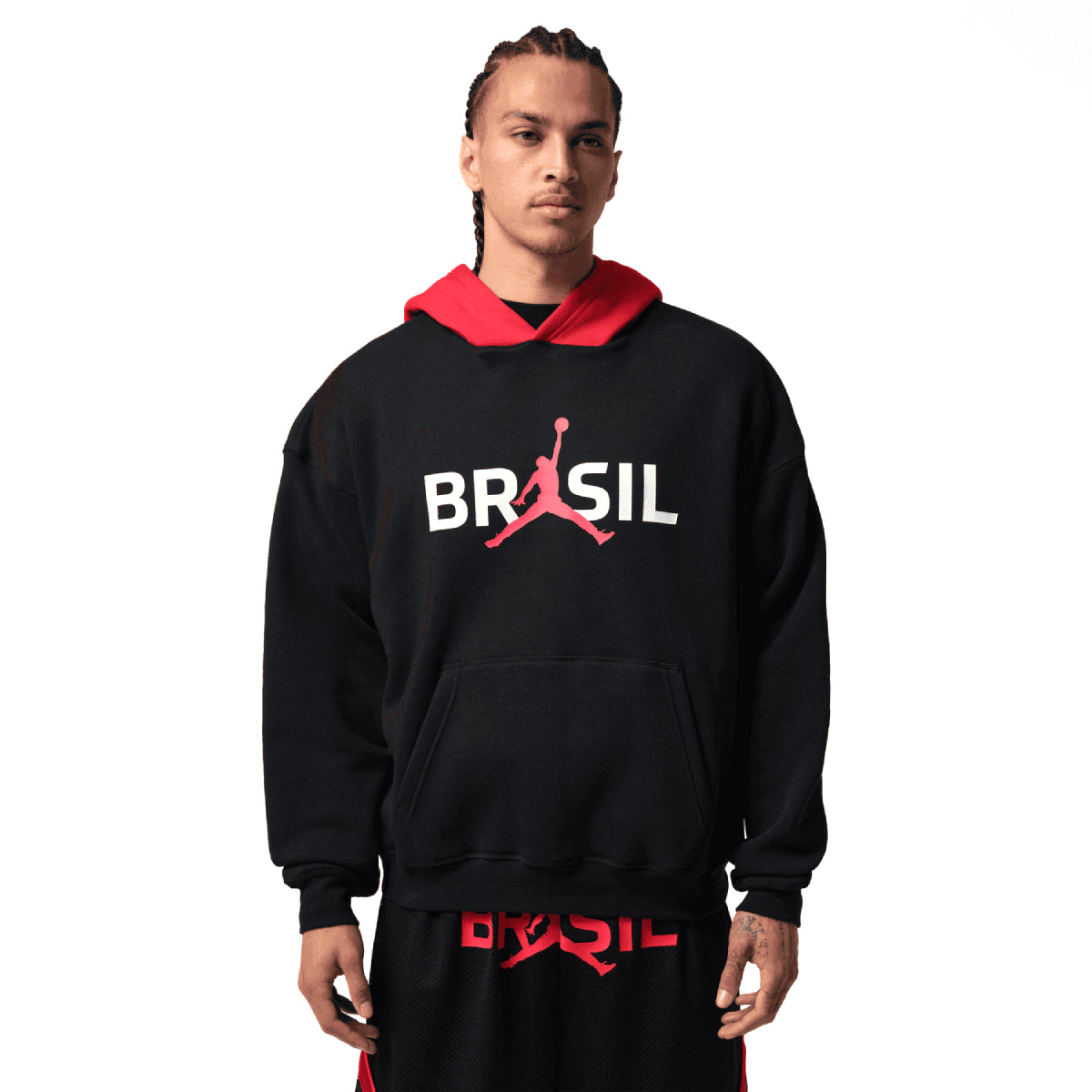 + Brasil Futebol Brooklyn Fleece Pullover Hoodie 'University Red'