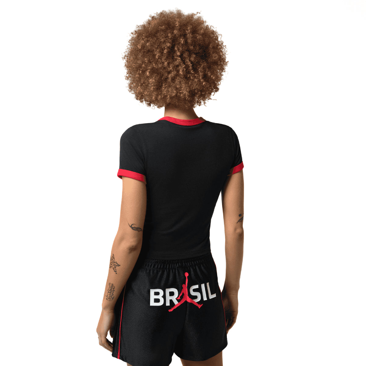+ Brasil Futebol Wmns Retro Graphic Crew 'University Red'