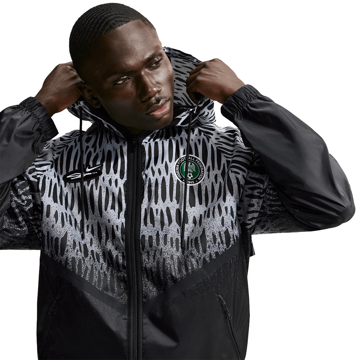 + Slawn + Nigeria Soccer Anthem Jacket 'Black White'