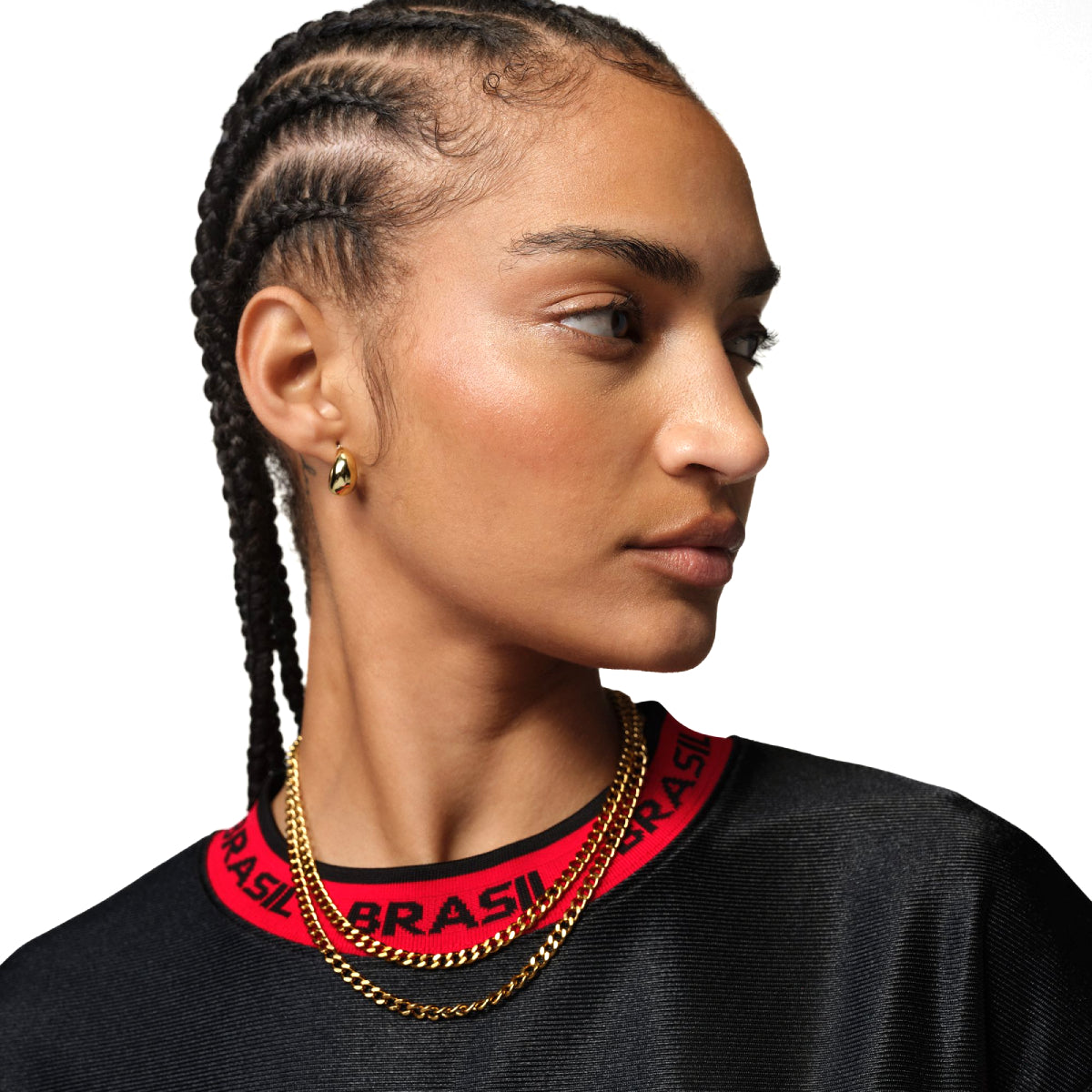 + Brasil Futebol Wmns Brooklyn Jersey Dress 'Black University Red'