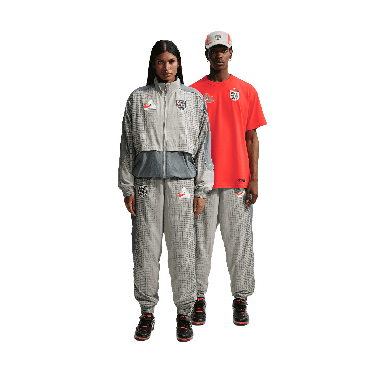 + Palace + England Track Pants 'Pewter Grey'