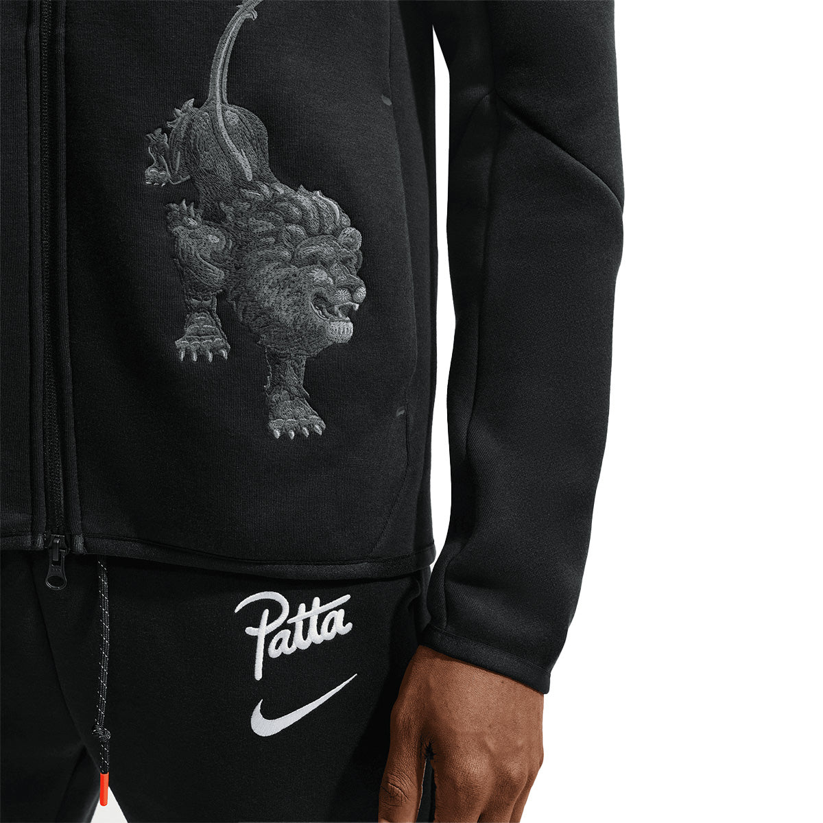 + Patta + Netherlands Tech Fleece Full-Zip Windrunner Hoodie 'Black'