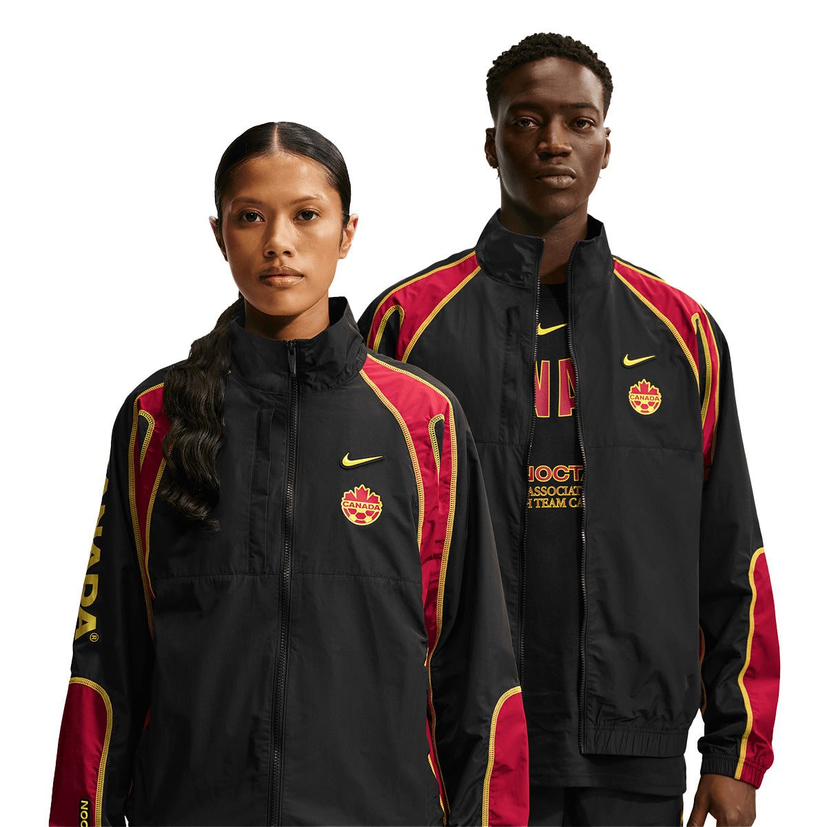 + NOCTA + Canada Woven Track Jacket 'Black Gym Red'