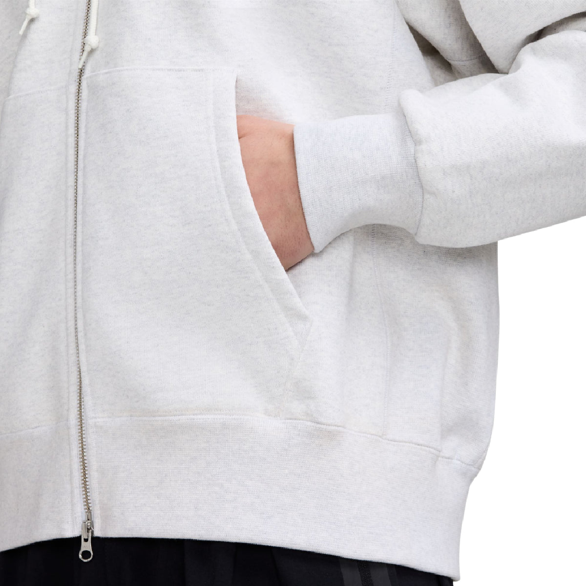 Fleece Full-Zip Hoodie 'Birch Heather'