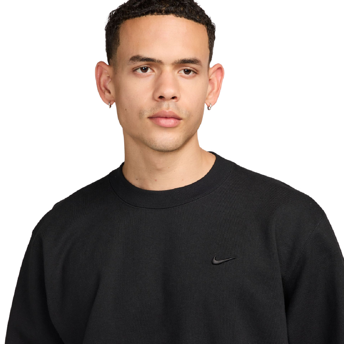 Fleece Crew-Neck Sweatshirt 'Black'