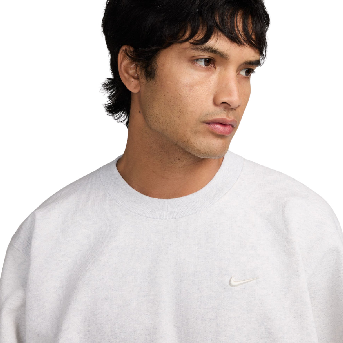 Fleece Crew-Neck Sweatshirt 'Birch Heather'
