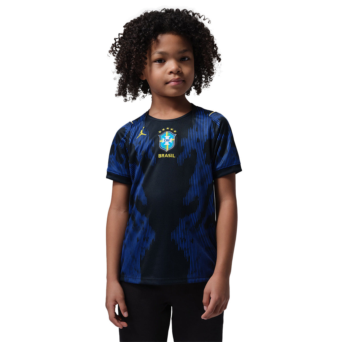 + Brasil Futebol Brasil Kids 2026 Stadium Away Dri-FIT Football Replica Shirt 'Old Royal Black'