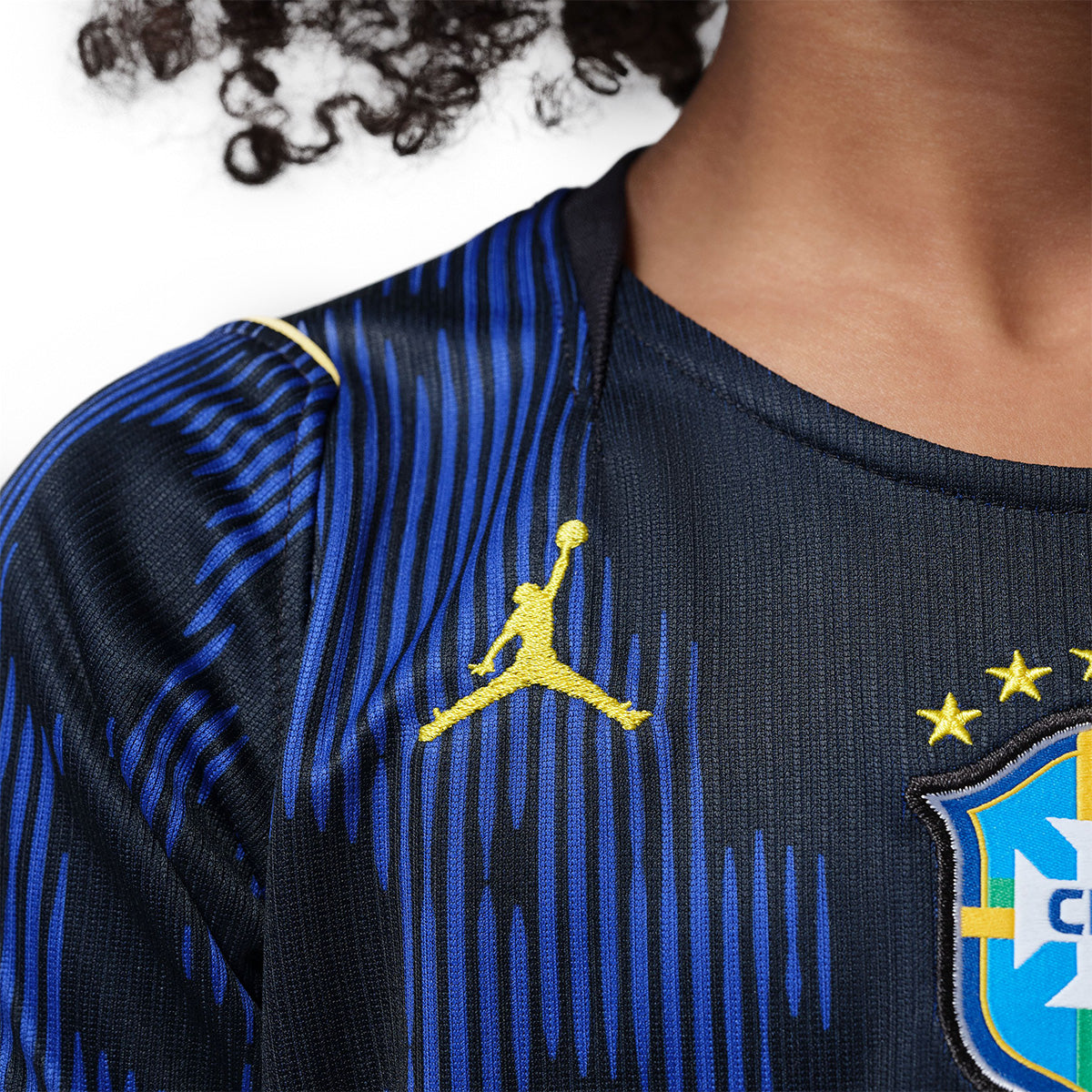 + Brasil Futebol Kids 2026 Stadium Away Dri-FIT Football Replica Shirt 'Old Royal Black'