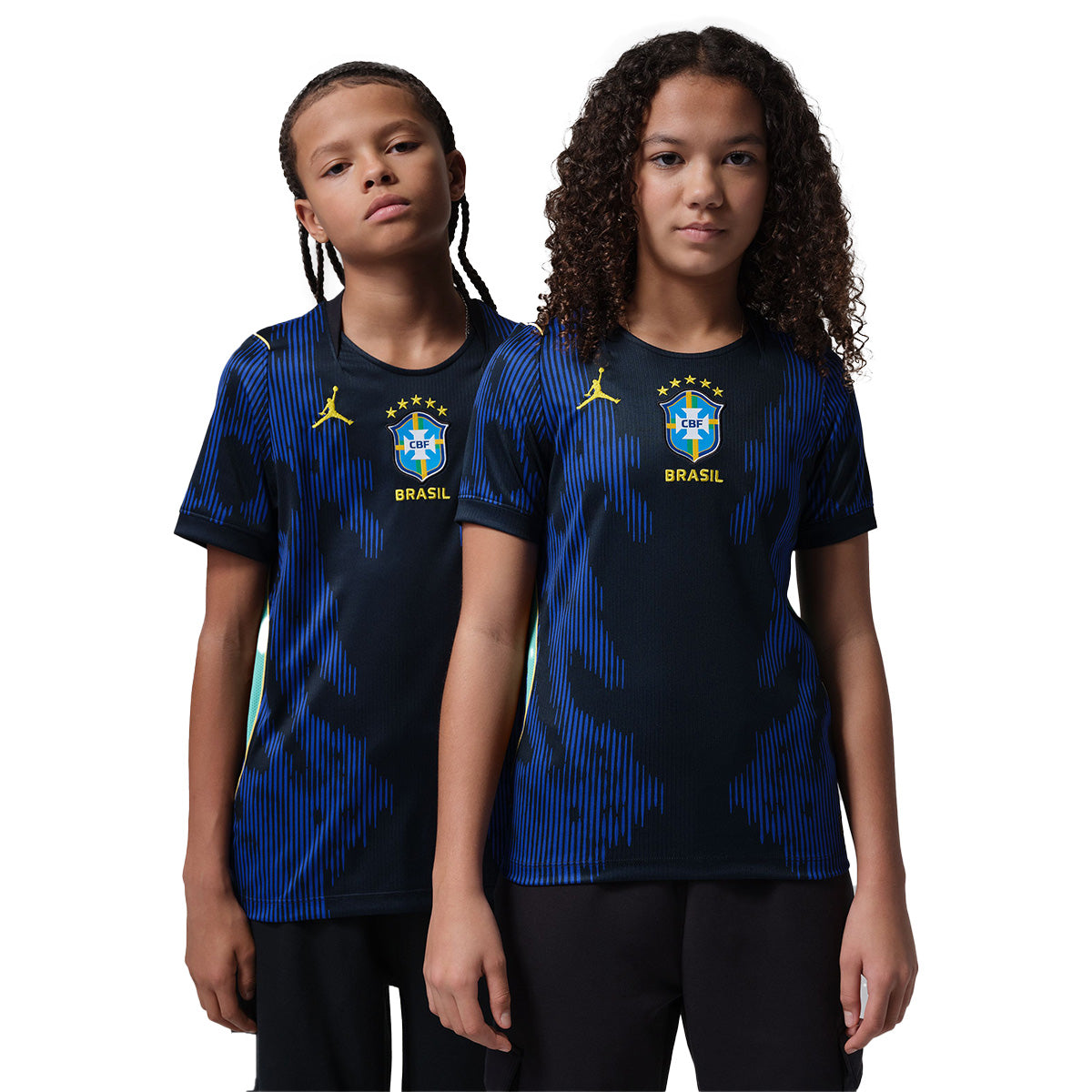 + Brasil Futebol Kids Brasil 2026 Stadium Away Dri-FIT Football Replica Shirt 'Old Royal Black'