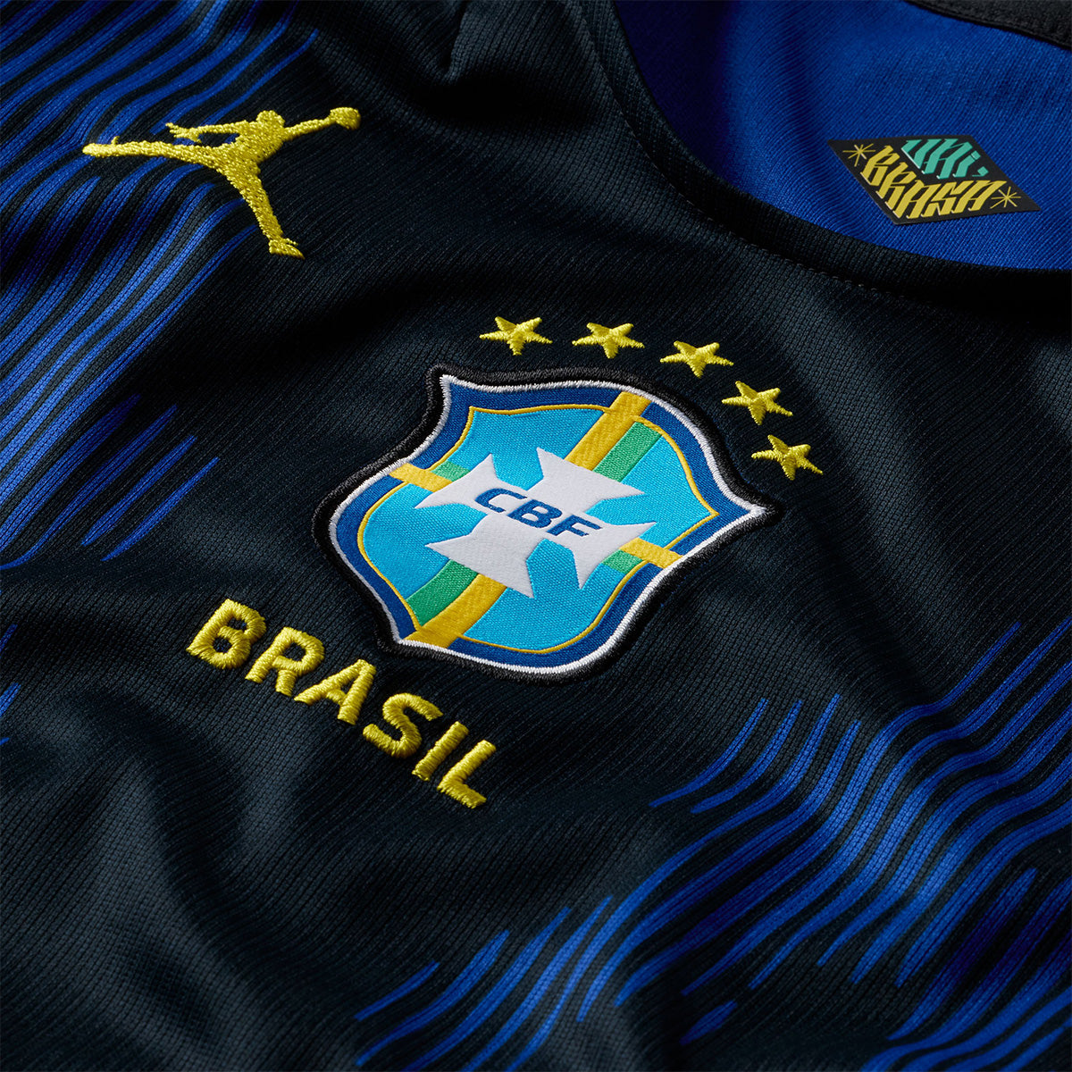 + Brasil Futebol Kids 2026 Stadium Away Dri-FIT Football Replica Shirt 'Old Royal Black'
