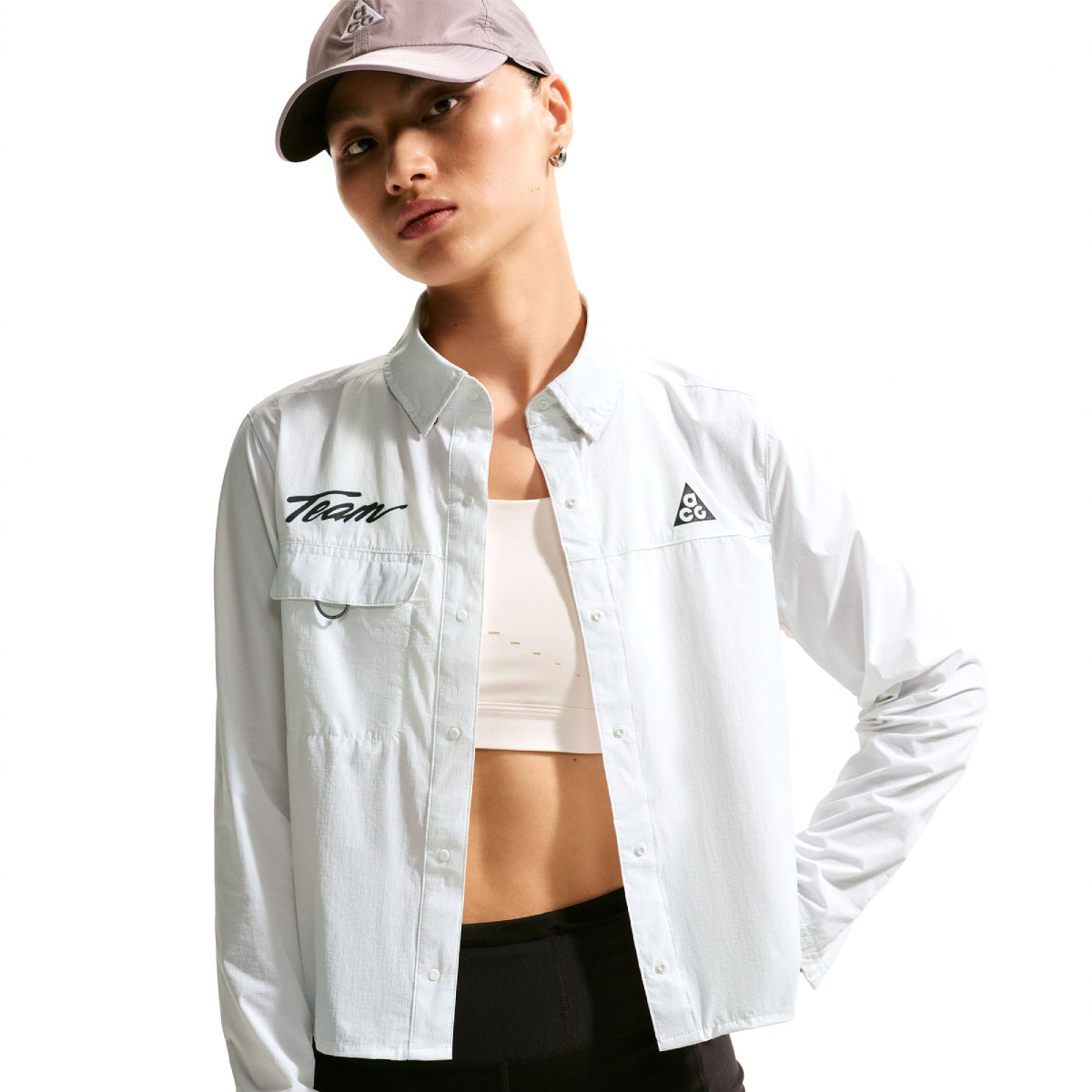 Wmns ACG Aireez Button-Up Long Sleeve 'Summit White'