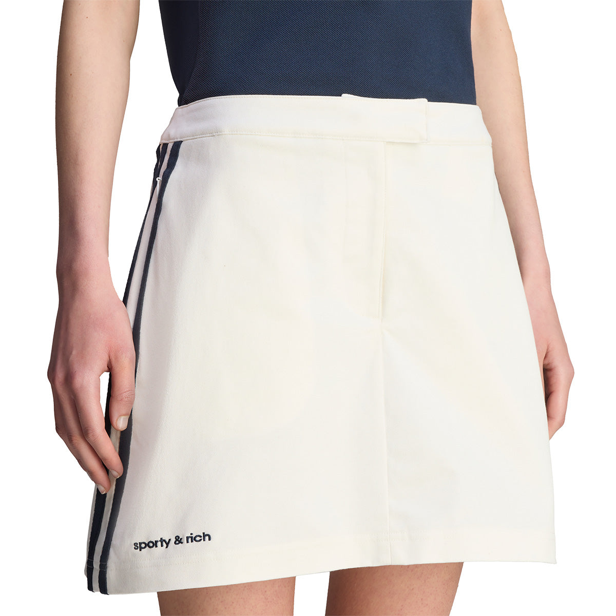+ Sporty & Rich Skort 'Core White Night Navy'