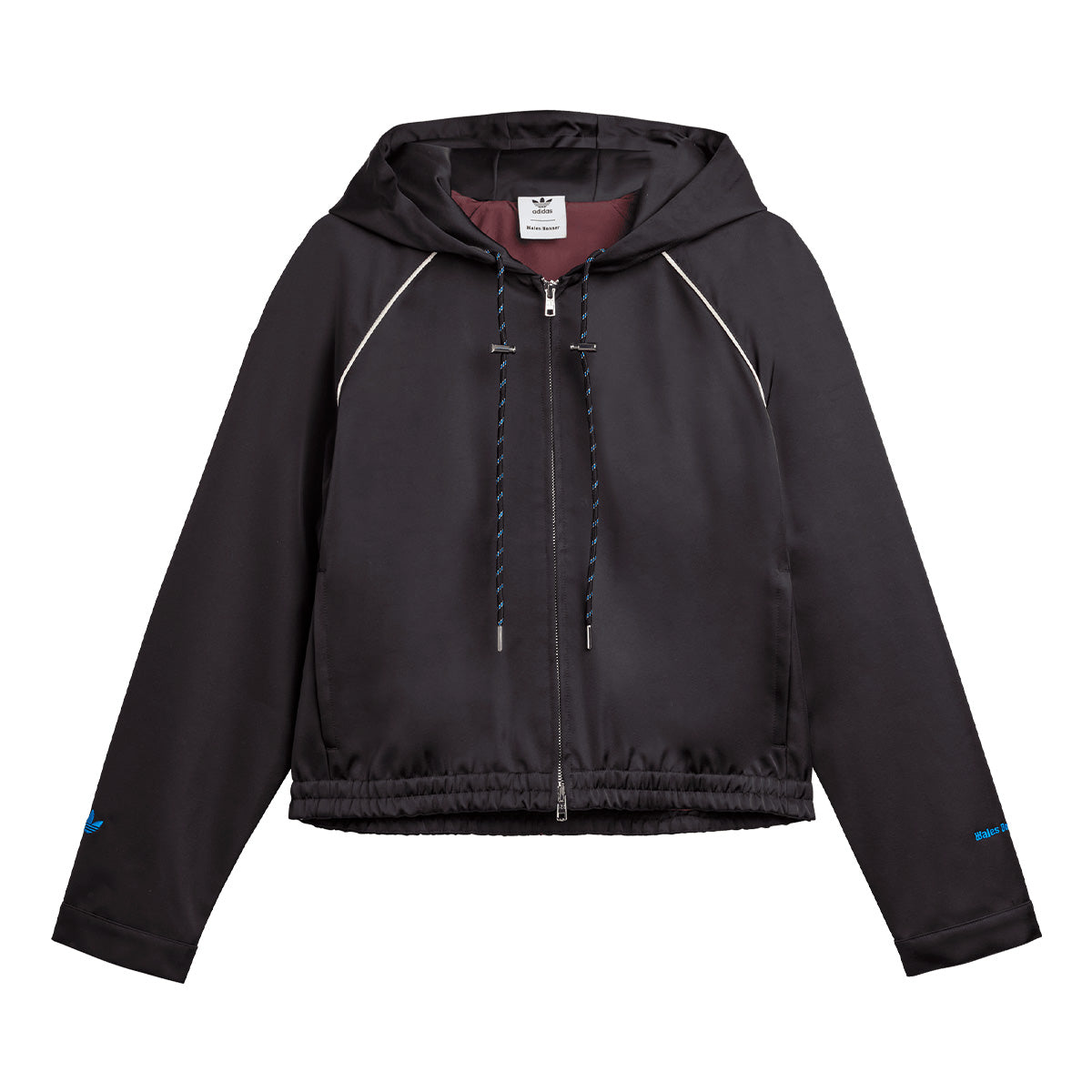 + Wales Bonner Wmns Satin Hoodie 'Black'