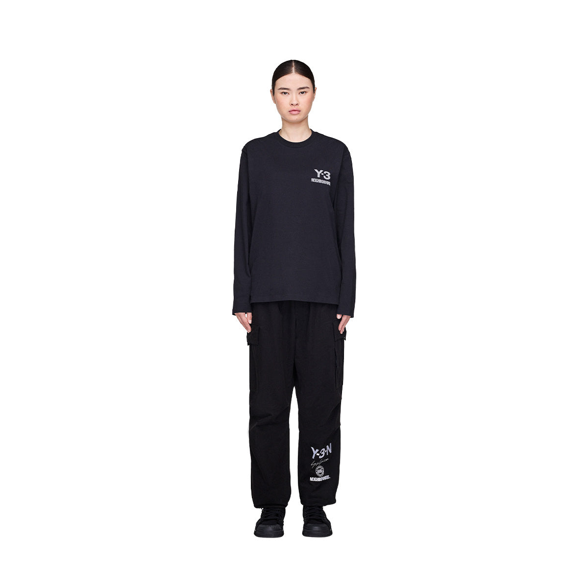 + Neighborhood Logo L/S Tee 'Black'