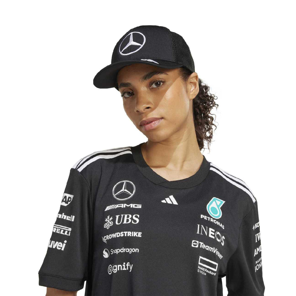 + Mercedes-AMG Petronas F1 Team Cap 'Black White'