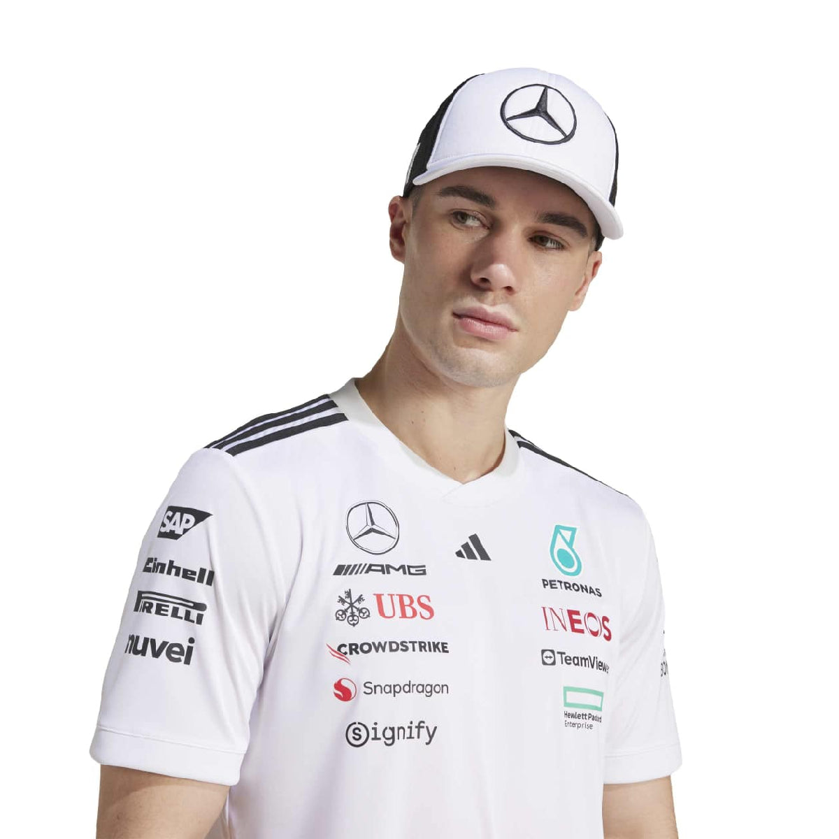 + Mercedes-AMG Petronas F1 Team Cap 'White Black'