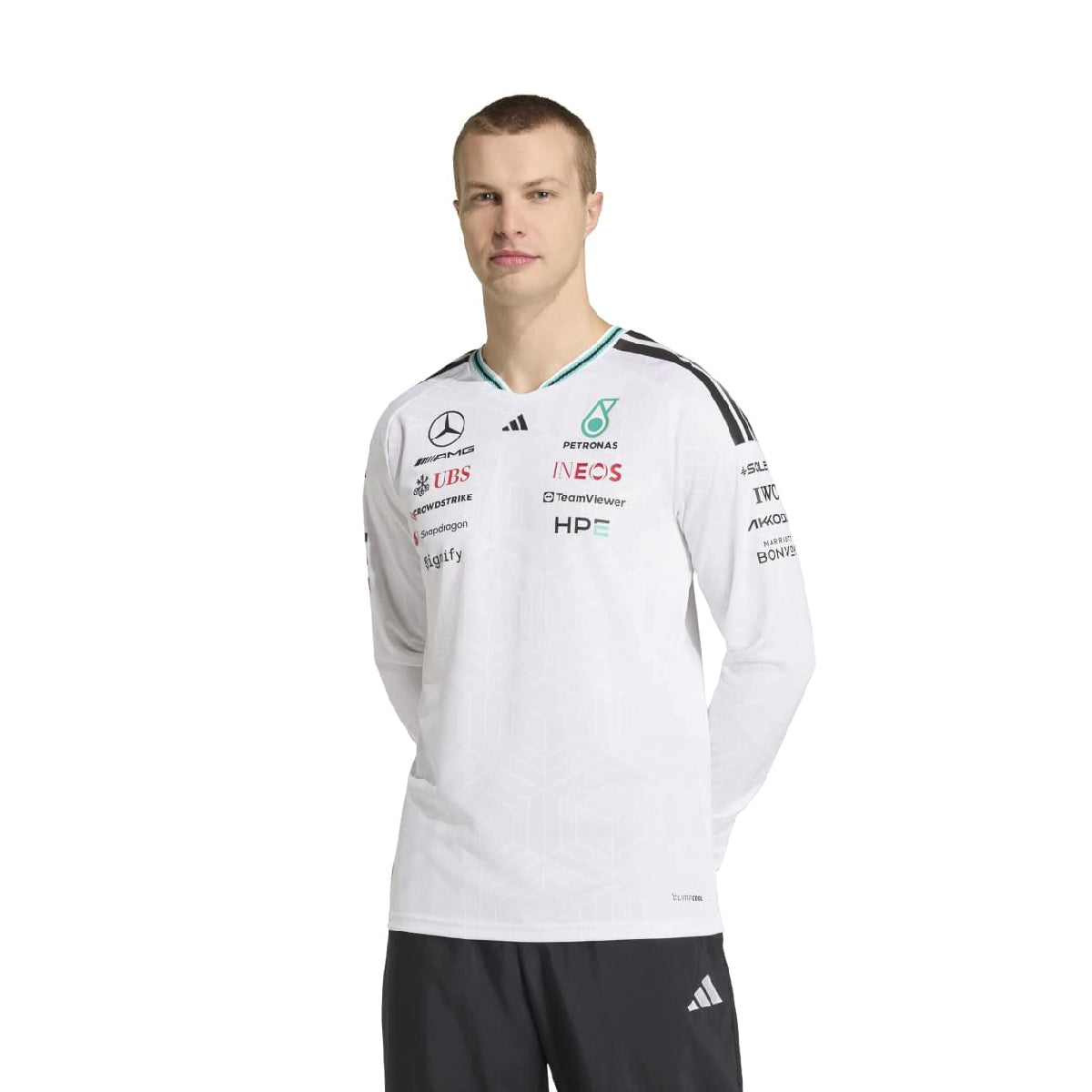 + Mercedes-AMG Petronas F1 Team Driver Authentic Long Sleeve Jersey 'White'