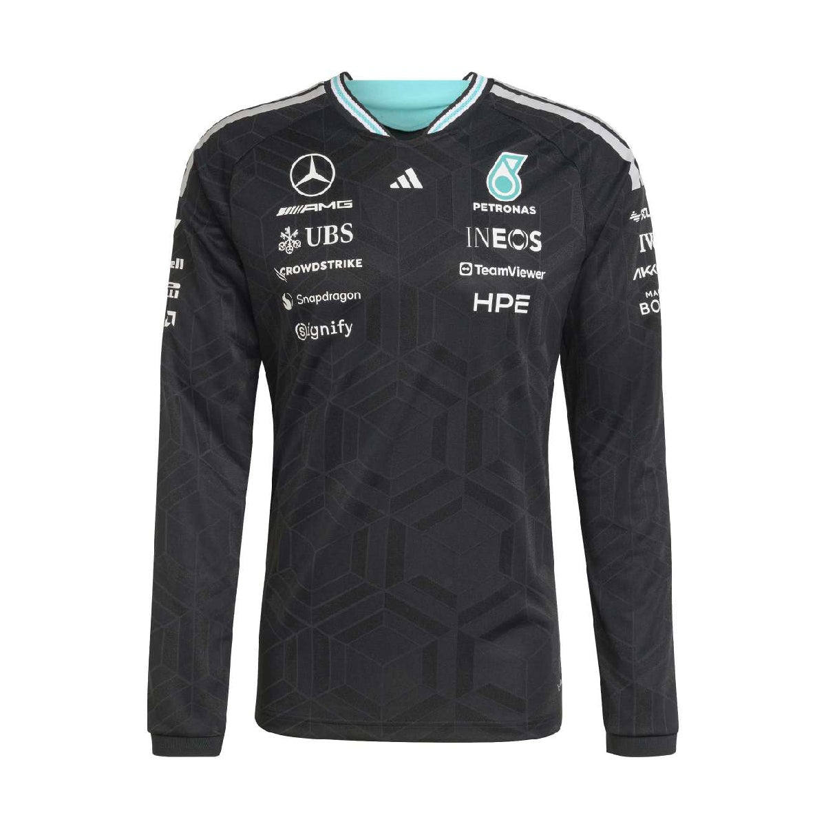 + Mercedes-AMG Petronas F1 Team Driver Authentic Long Sleeve Jersey 'Black'