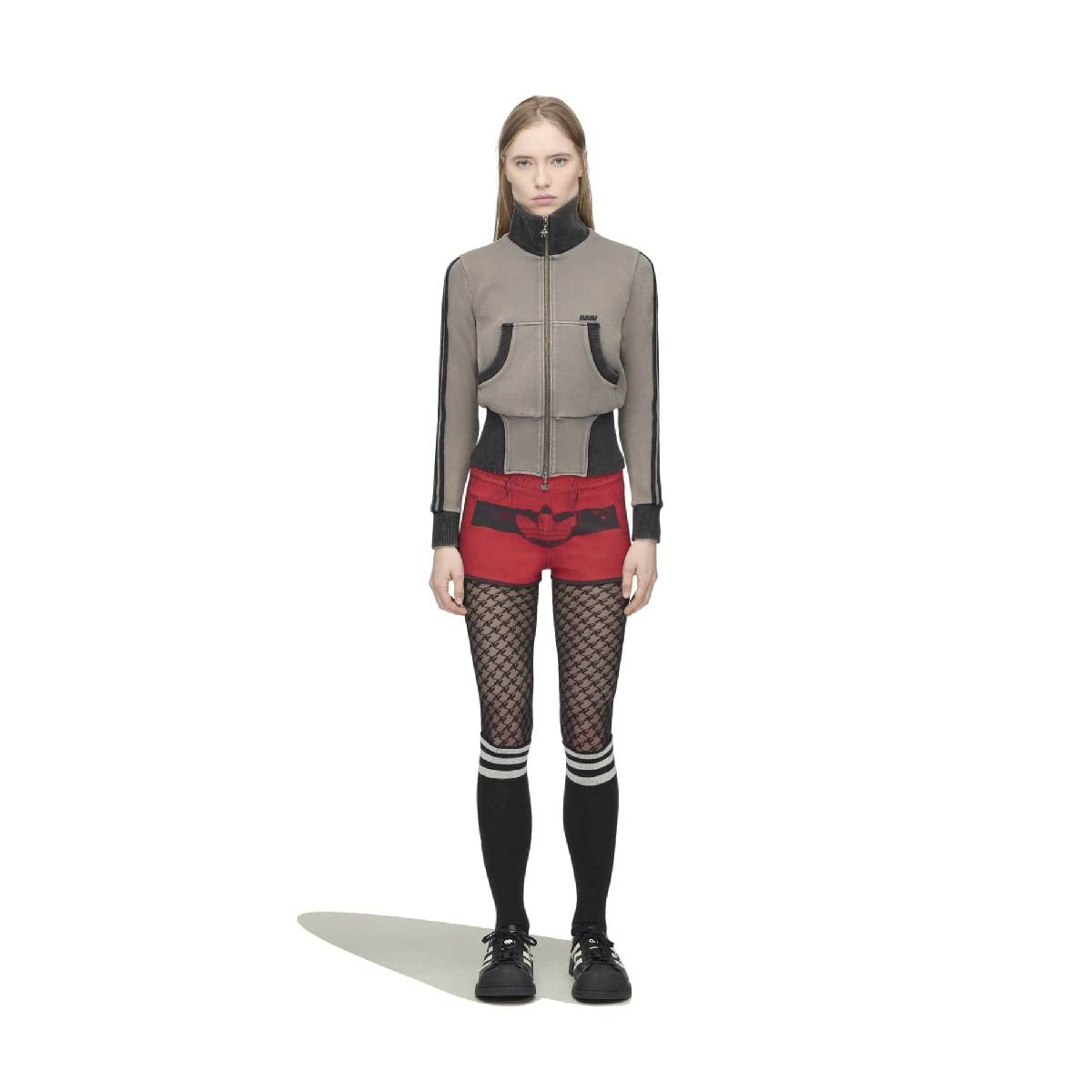 + Avavav Printed Shorts 'Better Scarlet Grey Four'