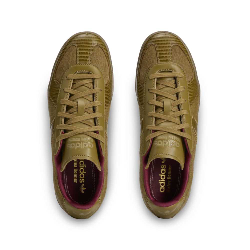 + Wales Bonner Karintha BW Army Khaki Pony 'Noble Maroon'