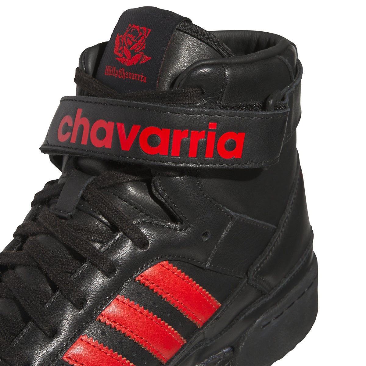 + Willy Chavarria Forum 84 Hi 'Core Black Red'
