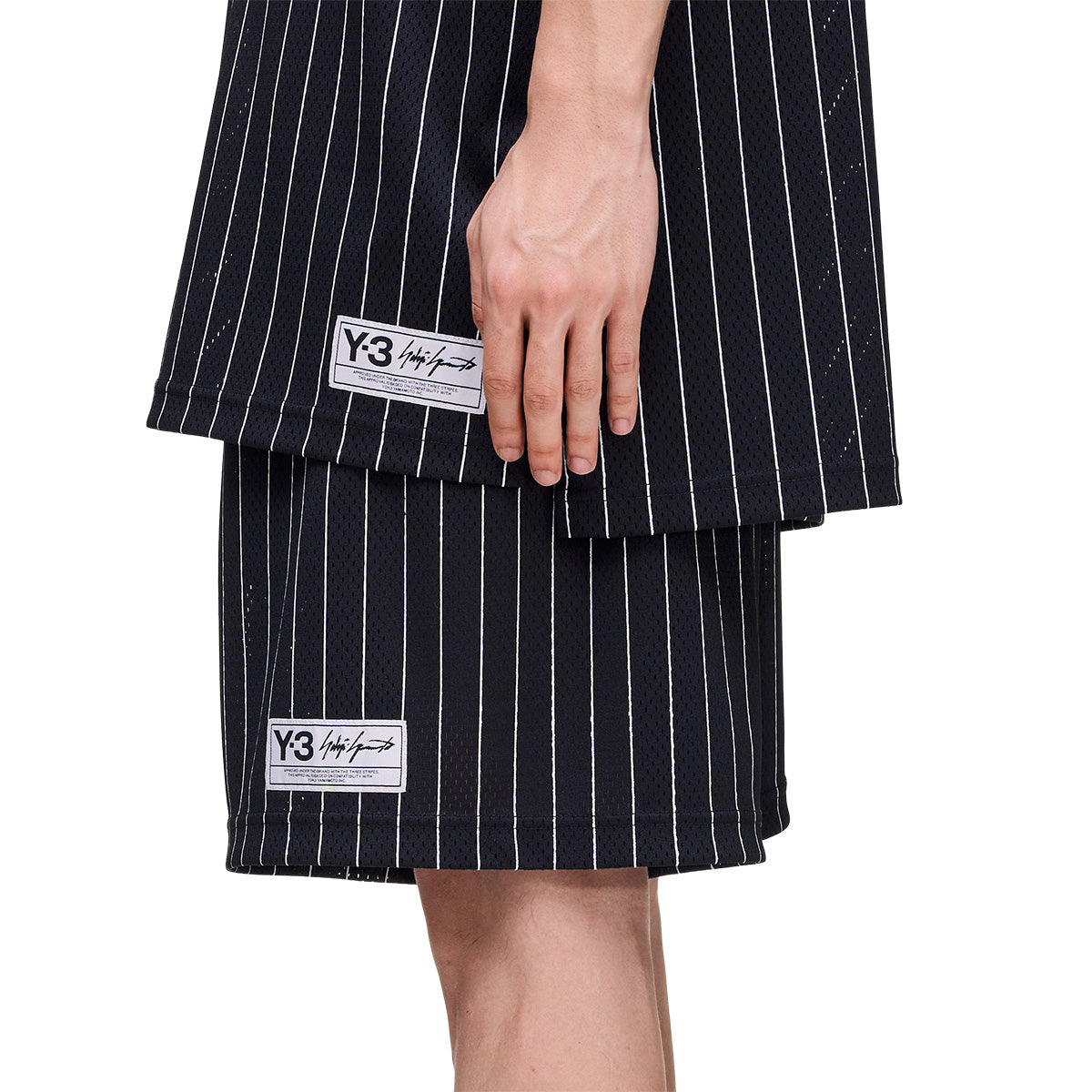 Pinstripe Mesh Shorts 'Black'