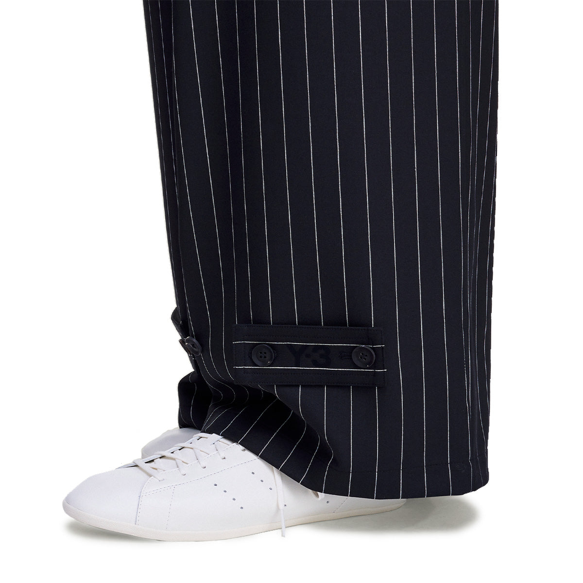Pinstripe Refine Wool Pants 'Black'